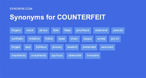 counterfeit synonyms|COUNTERFEIT in Thesaurus: 1000+ Synonyms & Antonyms for .
